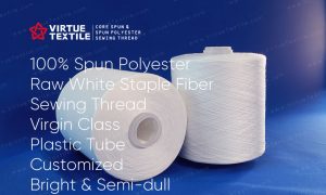 100% spun staple polyester sewing thread